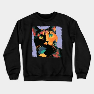 Tortoiseshell Pop Art - Cat Lover Gift Crewneck Sweatshirt